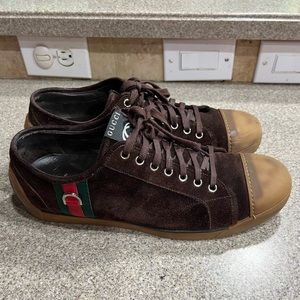 Suede Gucci sneakers